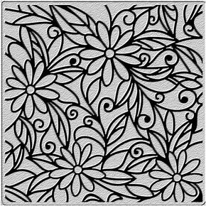 Plastic Embossing Folder (6'' x 6'' | Flowering Shrubs) Paper Crafts Plastic Textured Impressions for Card Making Scrapbooking