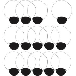 CIIEEO 14PCS Halloween Eye Patches Single Eye Mask Bulk Poirate Captain Patches for Gloy Pirate Mission Party Assume Excaptory Black