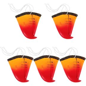 Imikeya 5pcs Parrot Deak Costume Nose - أقنعة منقار للطيور الواقعية لباس هالوين.