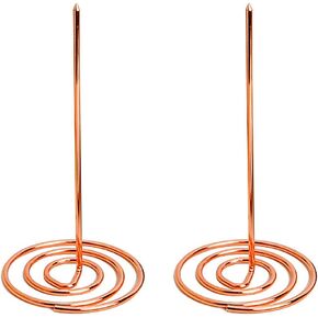 lasenersm 2 Pieces Bill Fork Receipt Holder Fork Invoice Holder Check Bill Fork Receipt Note Spike Stick Memo Clip Invoice Bill Holders Receipts Check Bill Fork Straight Rod Paper Holder, Rose Gold
