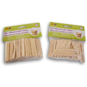 CW496 Craftwood Mini Craft Sticks - 2.13in by 0.25in natural غير مكتمل - 300 جهاز كمبيوتر