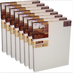 تحفة Z8MR-4158 MONET PRO 1.5 "وزن ثقيل غير متطرف عميق #12 القطن 11.5 أوقية قماش تمتد 41" × 58 "طبيعية 8 حزمة