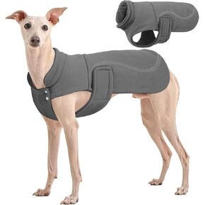 kuoser dog sheste stest ، رمادي XL ، معطف الطقس البارد الكلب الناعم ، عاكس ، x-large (الصدر: 29.5 ")