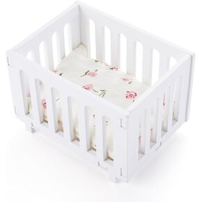 سرير سرير خشبي دمية ، 1: 12 دمية مصغرة DIY Accessoreis Furniture ، Doll House Bed for Doll House Room