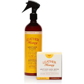 Leather Honey Combo Wipes with 16oz Spray Cleaner