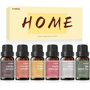 AmaKane Fragrance Oils, Beach Fragrance Oil for Candle Making, Soap Making Scents, Summer Essential Oils for Diffusers for Home 6x10 ml, Beach Linen, Salty Sea, Sunset Glow and More