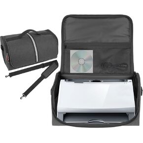 Large Document Scanner Carrying Case Bag, Dust-Proof, Anti-Scratch, With Handle and Shoulder Strap Compatible with Plustek Scanner, Fujitsu Fi series, Brother and Raven Scanner Use-Dark Grey