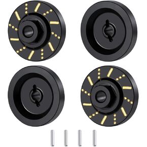 4PCS RC WELLY WELLY WELIGES HEX HUB محولات FMS FCX24 1/24 جزء ترقية ، أسود