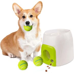 Interactive Dog Toy with Treat Dispenser, Puzzle Feeder, Fun Pet Toy Encourages Physical Exercise, Ball Pooch Toy for All Breeds