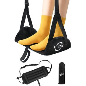 Airplane Foot Rest, Upgraded Anti-Squeeze Foot Hammock for Plane Travel - Relax Your Feet with Better Support, Thickened Foam, Portable Design, and More Comfortable Foot Sling