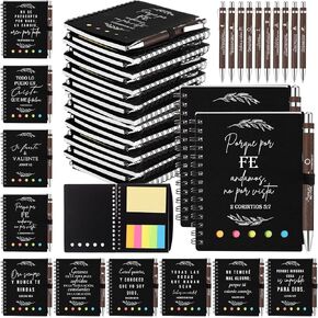 Kosiz 40 PCS/20 Set Mistric Notebook Gift Bulk for Women's Mother Men Men Journal Journal Note with Bible Beil Pen Note Denical Church Gifts (Kraft ، Tree of Life)