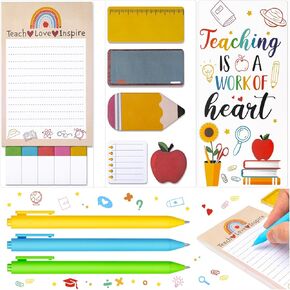 2Pack Teacher Spiral Notes Teacher موضوع المفكرة مع 3 نقاط أقلام ، حكمت دفاتر مجلة Hardbound لمستلزمات المكاتب المدرسية ، هدية تقدير المعلم ، العودة إلى المدرسة مذكرات Notepad (A5)