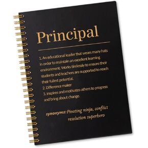 Principal Definition 160 Blank Pages Spiral Notebook, Principal Gifts for Men Women, Principal Appreciation Gifts, Principal Thank You Gifts, Principal Retirement Gifts, Educator Gifts