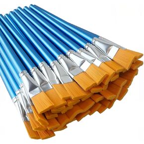 40 PCS فرش الطلاء المسطحة ، فرش الطلاء الحرفية 0.8 بوصة ، فرشاة الطلاء الأكريليك الكبيرة للألوان المائية ، الطلاء بالزيت ، الأكريليك ، فرشاة الطلاء الكبيرة لطلاء الزيت وطلاء الجسم ، الرسم الصخري