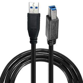 NTQinParts PC/Mac USB3.0 Data Transfer Sync SuperSpeed Cable Cord for HP Scanjet Pro 2000 s2, 3000 s4, N4000 snw1 Sheet-Feed Scanner