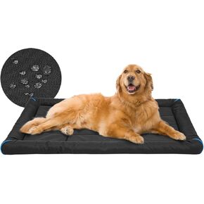 Miguel Oxford 900D Outdoor Waterproof Dog Bed for Metal Dog Crates Water-Resistant All Weather Pet Mat Durable Easy Wipe Clean Travel Indoor Outdoor Puppy Cat Crate Bed 48inch, Black