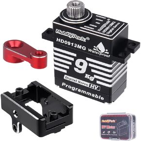 Hobbypark مقاوم للماء لـ Trx4M servo مع قوس جبل Servo و Arminum Servo Horn Arm Set 9kg Torque Torque Metal Gear Digital Servo Stering
