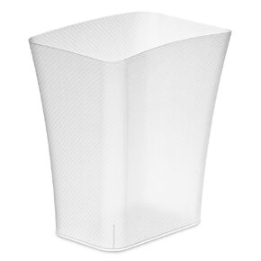 Clorox Textura Slim Trash Can - 3.1 جالون سلة نفايات صغيرة للمساحات الضيقة - صندوق القمامة البلاستيكي النحيف للحمام أو غرفة النوم أو المكتب أو الأبيض