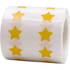 Yellow Star Shape Stickers 0.50 Inch 1,000 Adhesive Labels