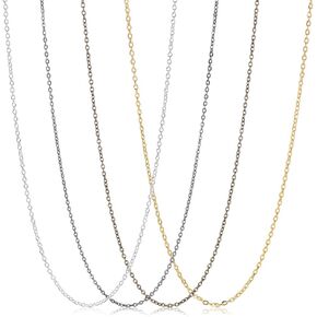 PH PandaHall 4 Colors Jewelry Chain 10.9 Yards Necklace Chains for Jewelry Making Oval Cable Link Chain Golden Silver Bracelet Chains Twist Link Curb Chains for Necklace Bracelet Making Craft