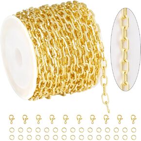 KYUNHOO 5.5 Yard Silver Chain for Jewelry Making Stainless Steel Chains Bulk Unwelded Curb Chain Permanent Jewelry Chain for Craft DIY Finding Jewelry Making Supplies