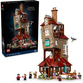 LEGO HARRY POTTER مجموعات بناء الجحر للبالغين - مجموعة هاري بوتر ويزلي هاوس مع 10 أرقام صغيرة - هدايا للرجال والنساء ، المشجعين - 76437