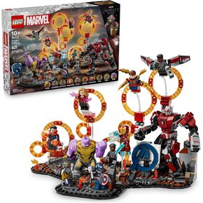 Lego Marvel Avengers: Endgame Final Battle - Super Hero Building مجموعة للأطفال ، الذين تتراوح أعمارهم بين 10+ - 10 أرقام بما في ذلك Iron Man و Black Panther و Iron Spider - هدية عيد ميلاد للبنين والبنات - 76323