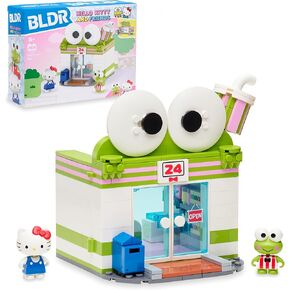 Hello Kitty و Friends Keroppi Mart Building مجموعة مع Hello Kitty و Keroppi Minifigures - هدية للأطفال ، فتيات ، Sanrio ، و Kawaii مشجعي الذين تتراوح أعمارهم بين 8 سنوات ، 0103