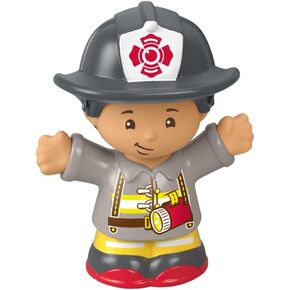 PRICE -PRICE PRICE جزء صغير من Firehouse Firefighter Playet FMN98 - بديل رجل إطفاء آسيوي يرتدي رمادي