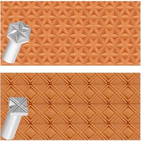 2 Pcs Leather Stamping Tools Leather Stamping Kit Leather Working Tools Leather Tool for Leather Working Leather Tooling Stamps