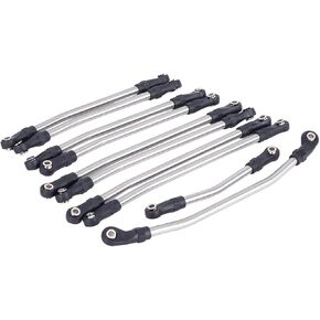 RC Metal Links العلوي السفلي الرابط هيكل الرابط مع نهايات قضيب البلاستيك ، قاعدة عجلات 313/324 مم ل 1/10 محوري SCX10 II 90046 RC Crawler Car (313 مم)