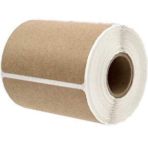 2 "× 3" ملصقات رمز اللون البني Kraft Kraft / 250 كتاب لاصق دائم على الملصقات / ملصقات Kraft فارغة