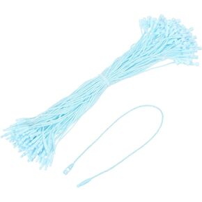 Meccanixity Cotton Hang Tag String Snap Lock Lock Pins Tag Tag Tag Tard Tags Ties Sky Blue 7.8 بوصة حزمة من 100
