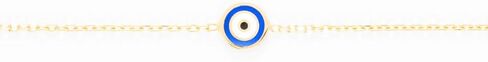 925 Sterling Silver Bracelet with Blue Evil Eye Charm, Turkish Eye, Nazar Eye Design, Enamel Bracelet in Saudi Arabia