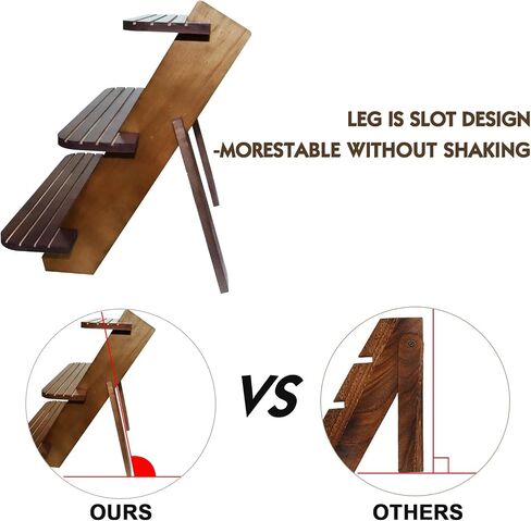 Wooden Display Riser Stand,3 Tier Perfume and Cologne Organizer Stands,Farmhouse Cupcake Stands,Table Display Stand For Vendors and Home Using,Rustic Display Shelf for Candles(White) in Saudi Arabia