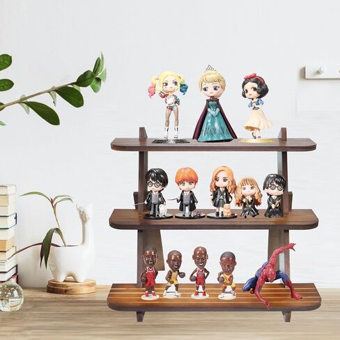 Wooden Display Riser Stand,3 Tier Perfume and Cologne Organizer Stands,Farmhouse Cupcake Stands,Table Display Stand For Vendors and Home Using,Rustic Display Shelf for Candles(White) in Saudi Arabia