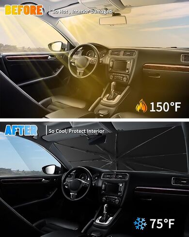 BESTVIEW Front Windshield Sun Shade Compatible with Subaru Outback 2015 2016 2017 2018 2019, Foldable Reflective Sunshade for Car Front Window, 3 Layers 210T Material in Saudi Arabia