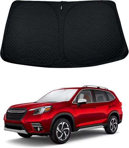 BESTVIEW Front Windshield Sun Shade Compatible with Subaru Outback 2015 2016 2017 2018 2019, Foldable Reflective Sunshade for Car Front Window, 3 Layers 210T Material in Kuwait