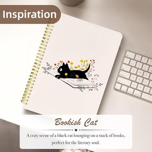 مجلة ملاحظات حلزونية لطيف B5 تصميم جميل للنساء الفتيات Kawaii مع جيب ، 10 × 7.2 بوصة ، مبطن ، كتاب القط in Kuwait