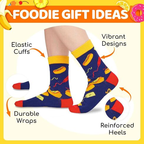 HAPPYPOP Taco Socks For Men - Funny Taco Gifts Mexican Dad, Food Socks Men, Bring Me Tacos, Mexican Socks in Saudi Arabia
