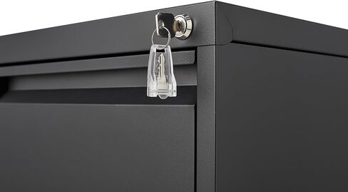 Keiki Heavy-Duty Steel Feel File Cabinet مع خزانة أمان قفل 4 لاعبين للوثائق واللوازم المكتبية والملفات القانونية in Kuwait