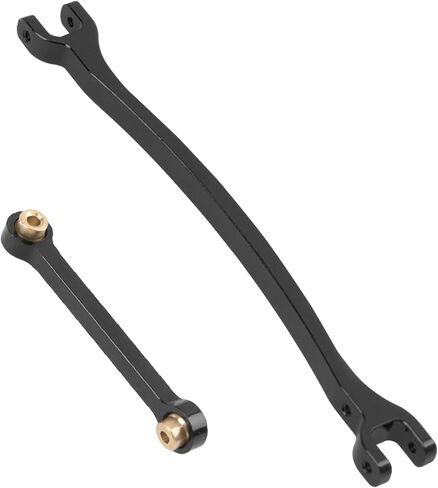 8PCS ShareGoo Aluminum Alloy Chassis Links Rod & Steering Linkage Compatible with 1/24 FMS FCX24M RC Upgrade Parts (Black) in Kuwait