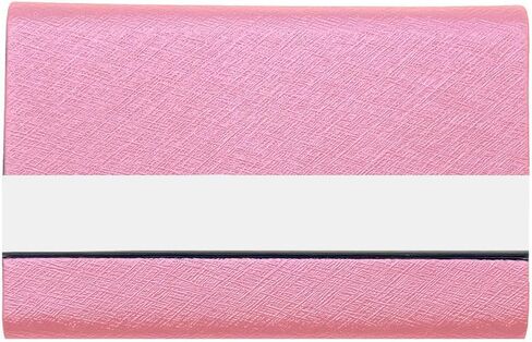 Business Card Holder, Stainless Steel Business Card Case, Metal Name Card Holders, PU Leather Name Card Case, Slim Pocket Card Carrier for Men and Women (Pink) in Saudi Arabia