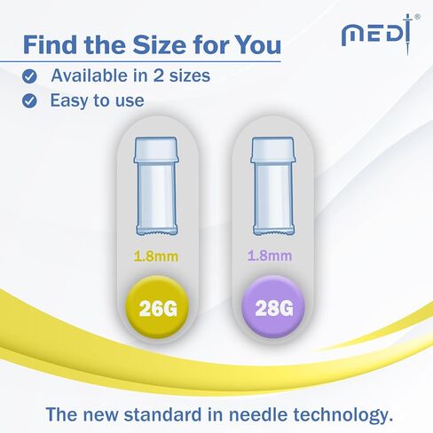 MedtLancet I Pressure Activated Safety Lancets 26Gx1.8mm, 100 Pieces in Kuwait