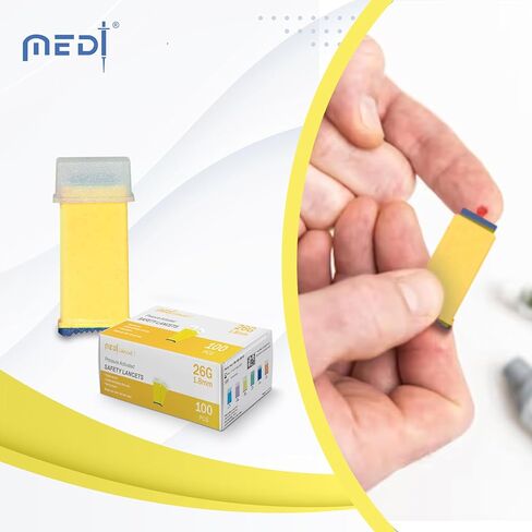 MedtLancet I Pressure Activated Safety Lancets 26Gx1.8mm, 100 Pieces in Kuwait