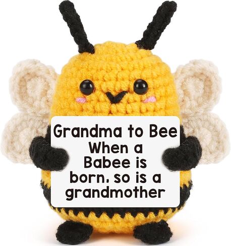LEJIAJINW Fathers Day Dad Gifts for Daddy, Bonus Dad, Husband, Step Dad, New Dad, Dad Birthday Gift, Funny Dad Stocking Stuffers for Men, Mini Cute Handmade Crochet Positive Bee in Saudi Arabia