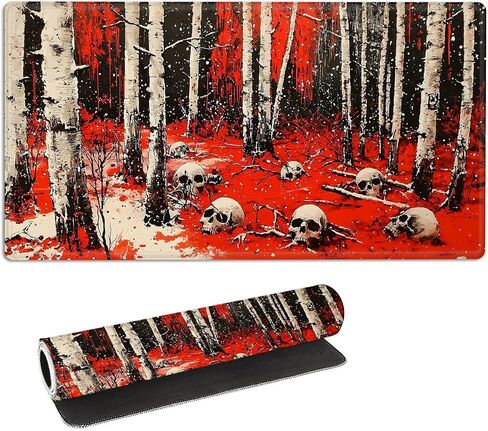 for MTG Playmat with Storage Bags, Card Playmat for TCG Card Playing Game,Rollable & Foldable for PTCG and Board Game Mat for Cards,Non-Slip Skulls Desk Mat for Home Office in Saudi Arabia