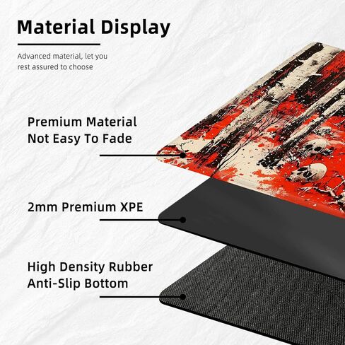 for MTG Playmat with Storage Bags, Card Playmat for TCG Card Playing Game,Rollable & Foldable for PTCG and Board Game Mat for Cards,Non-Slip Skulls Desk Mat for Home Office in Saudi Arabia