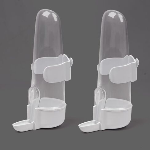 Bird Feeder Automatic Bird Water Dispenser for Cage No Mess Parrot Feeder Automatic, PP Material, 200ml/6.8fl oz (2PCS) in Saudi Arabia