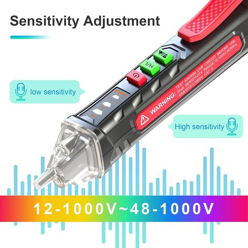 Multimeter, 4000 Counts, Rechargeable Auto-Ranging Digital Voltmeter with Non-Contact Voltage (NCV) Detection, 3.19-Inch Color LCD Display, AC/DC Voltage, Resistance, and Live Wire Test in Saudi Arabia
